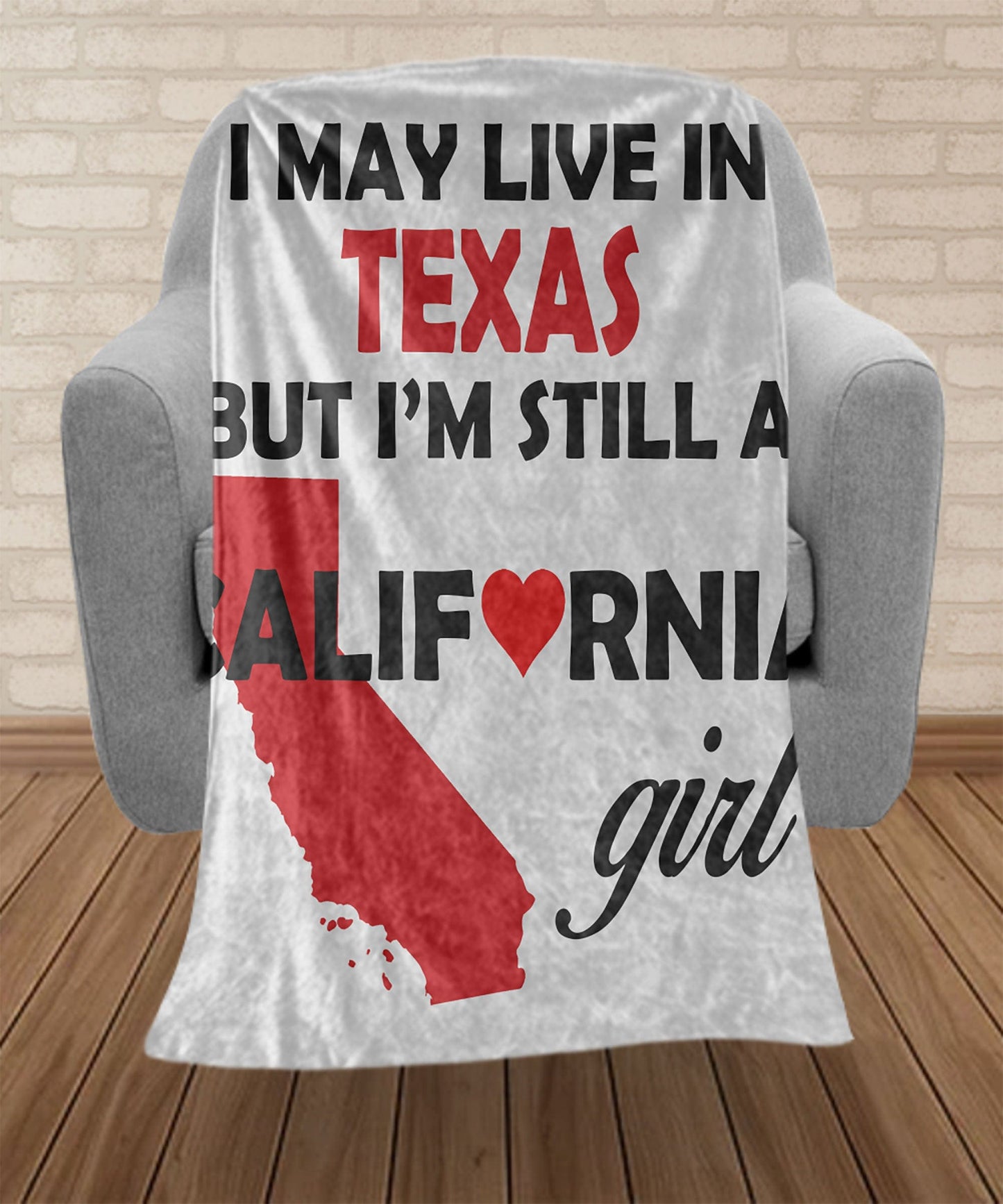 California Girl Living in Texas Blanket