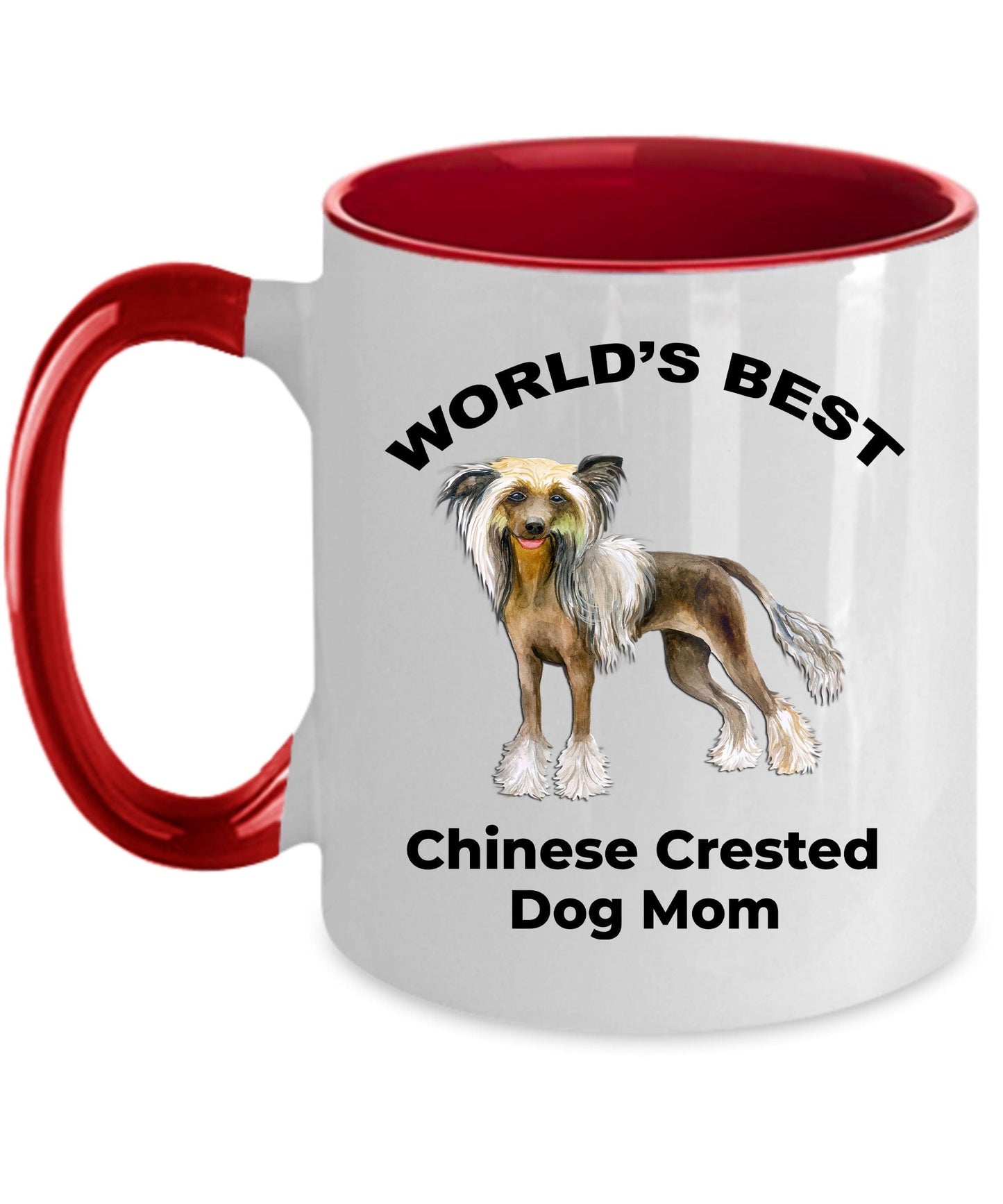 Chinese Crested World's Best Dog Mom Ceramic Coffee Mug