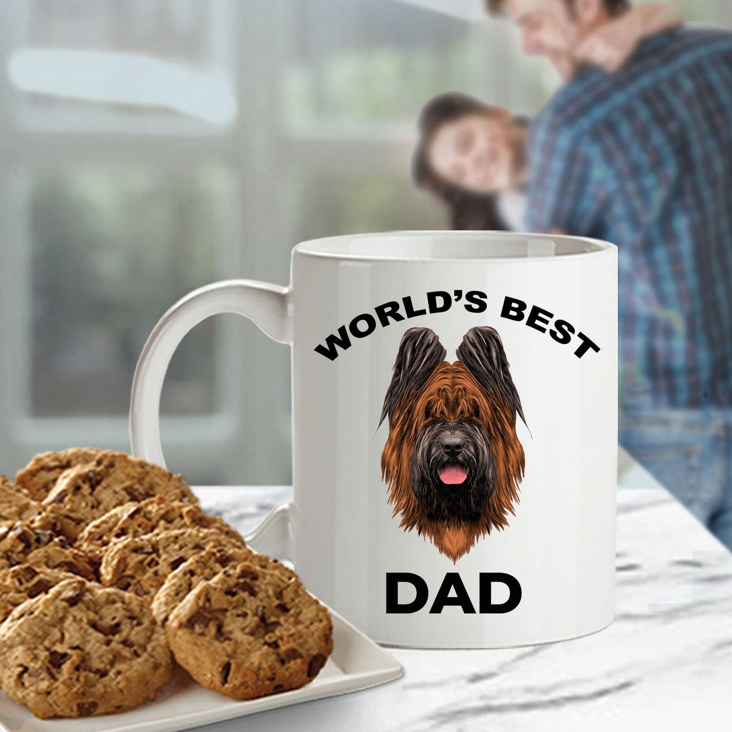 Briard Best Dog Dad Coffee Mug