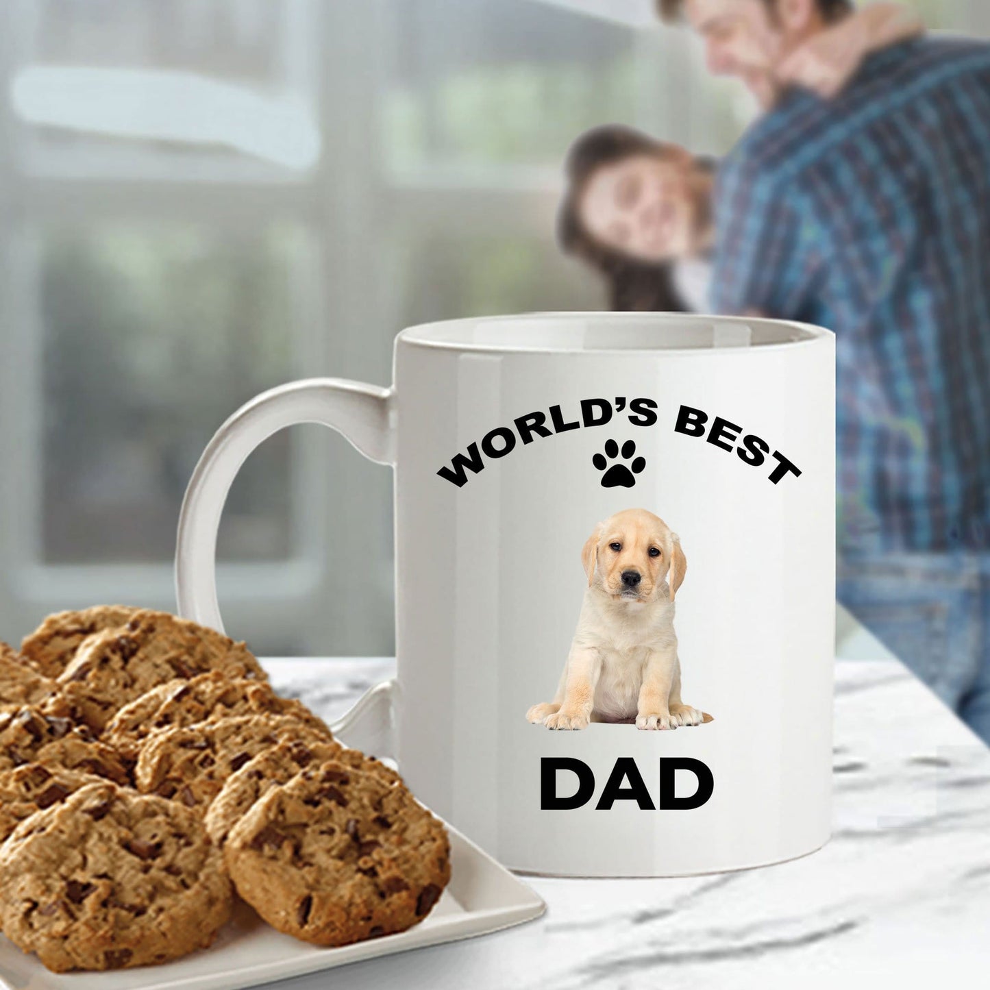 Yellow Labrador Retriever Best Dad Coffee Mug