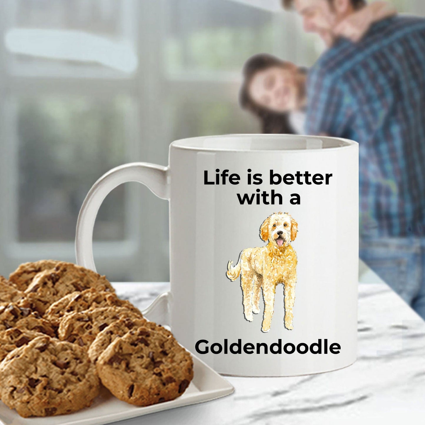 Goldendoodle Dog Coffee Mug - Life is Better