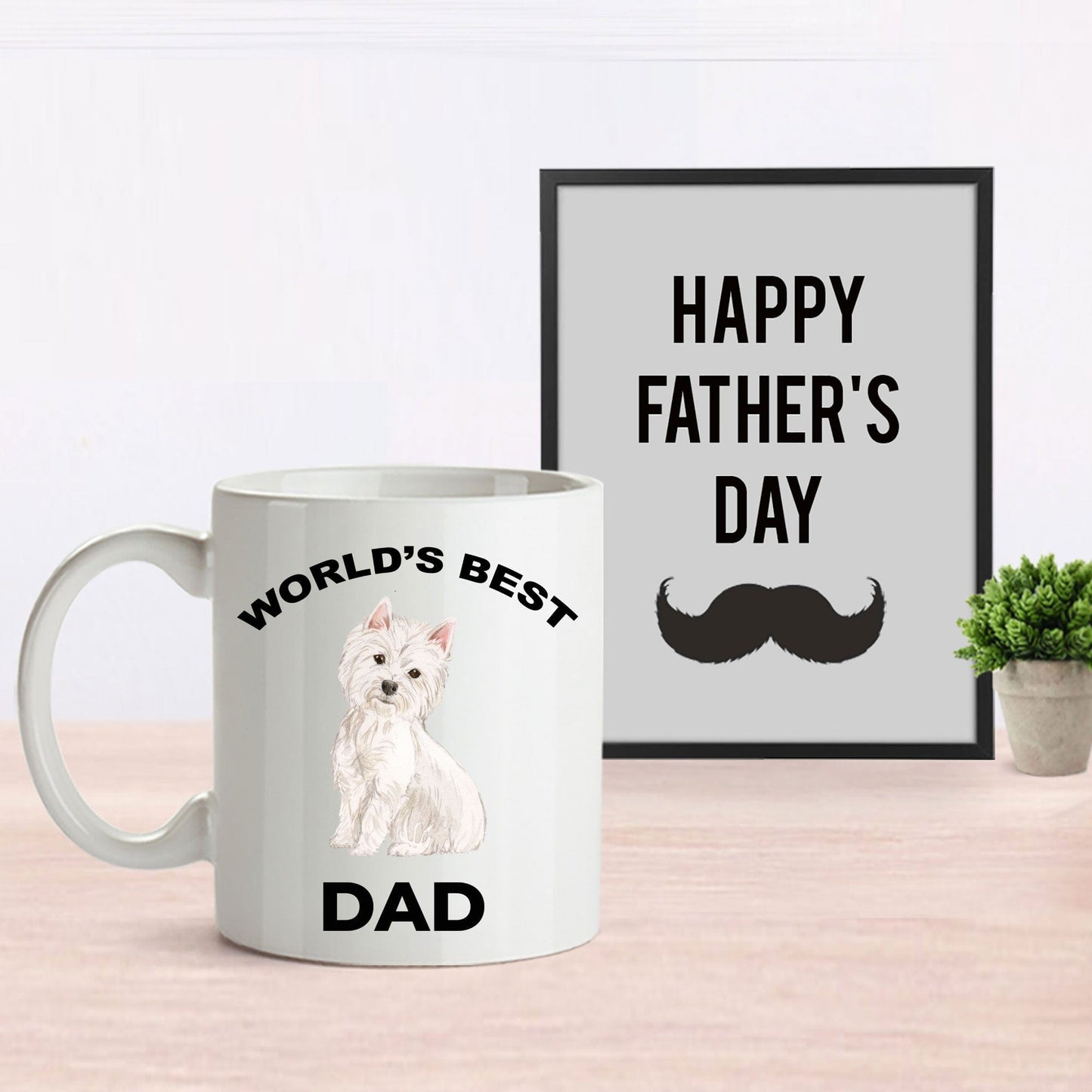 West Highland Terrier Best Dad Coffee Mug