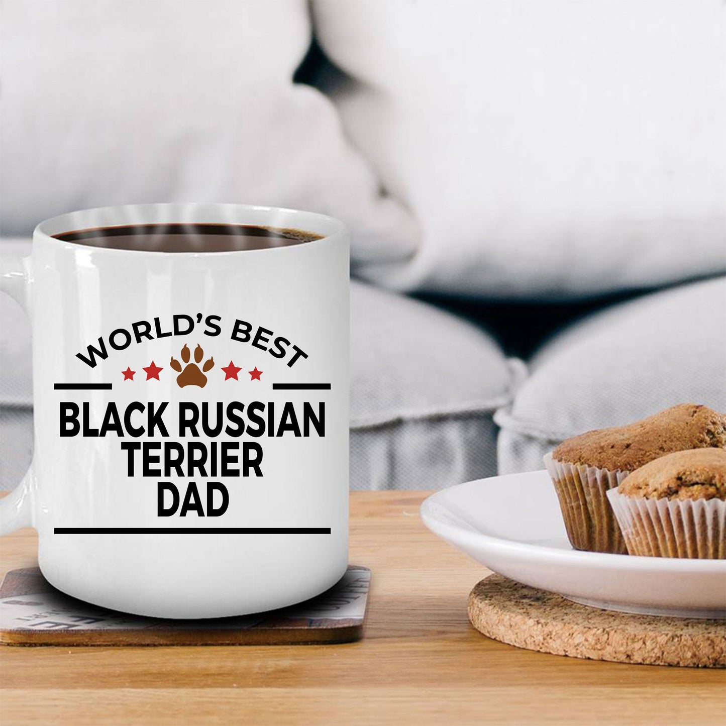 Black Russian Terrier Dog Dad Coffee Mug
