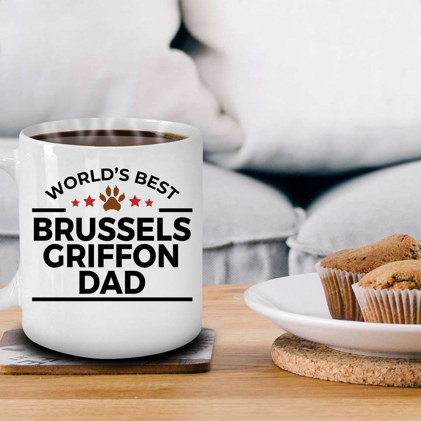 Brussels Griffon Dog Dad Coffee Mug