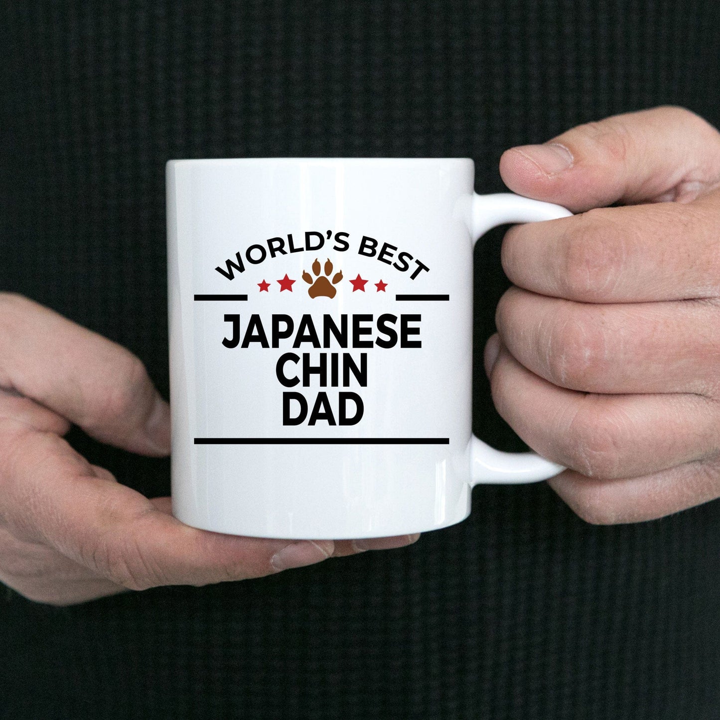 Japanese Chin Dog Lover Gift World's Best Dad Birthday Father's Day White Ceramic Coffee Mug