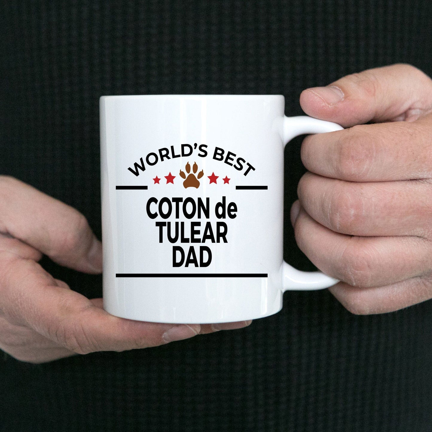 Coton de Tulear Dog Lover Gift World's Best Dad Birthday Father's Day White Ceramic Coffee Mug