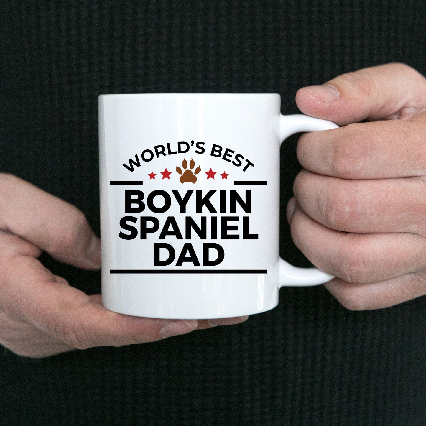 Boykin Spaniel Dog Lover Gift World's Best Dad Birthday Father's Day White Ceramic Coffee Mug