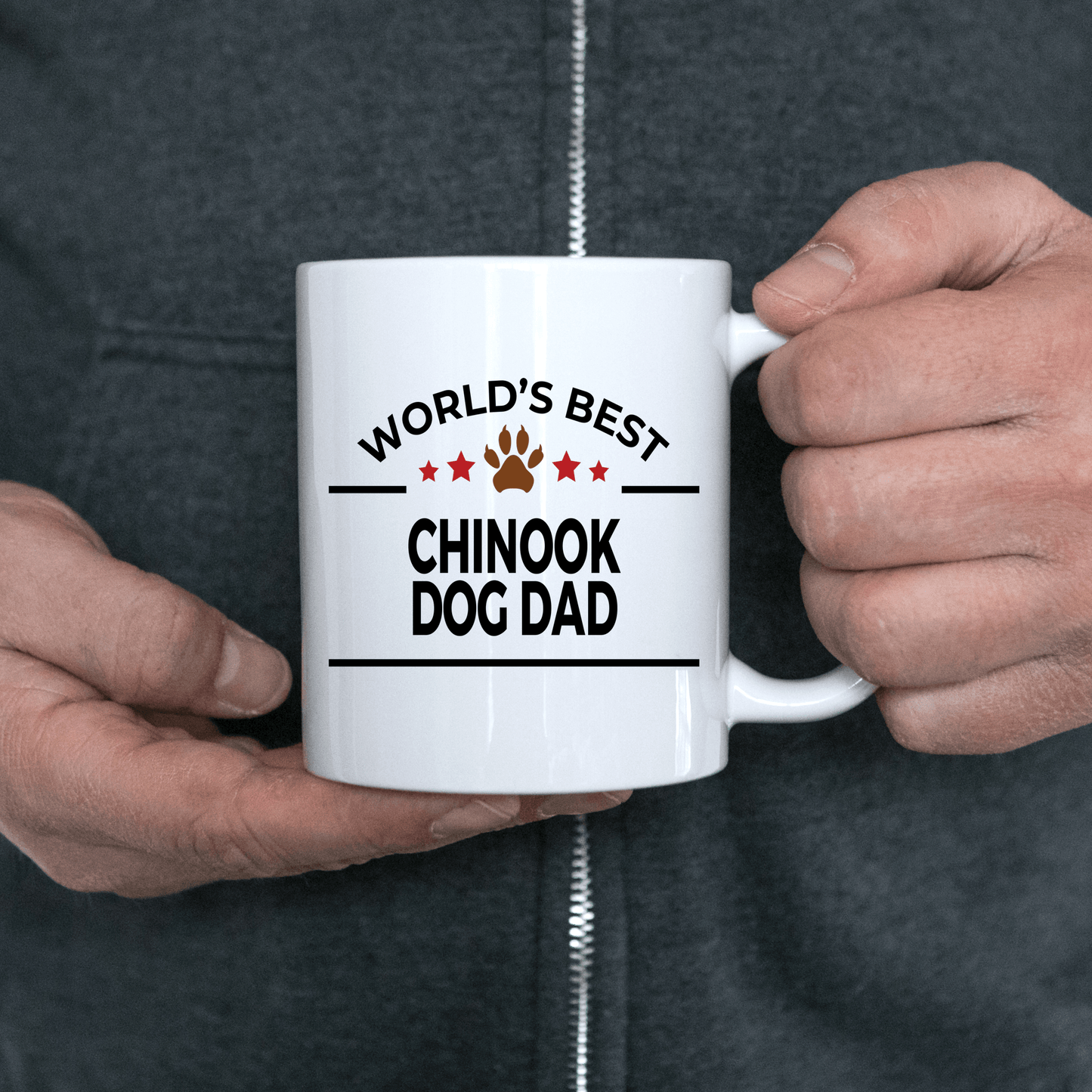 Chinook Dog Lover Gift World's Best Dad Birthday Father's Day White Ceramic Coffee Mug