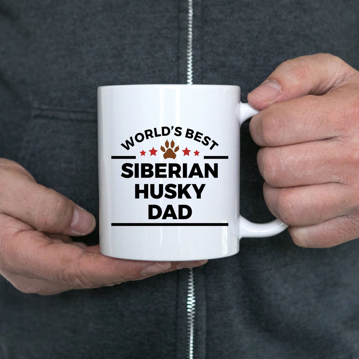 World's Best Siberian Husky Dad Ceramic Mug