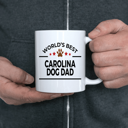 Carolina Dog Lover Gift World's Best Dad Birthday Father's Day White Ceramic Coffee Mug