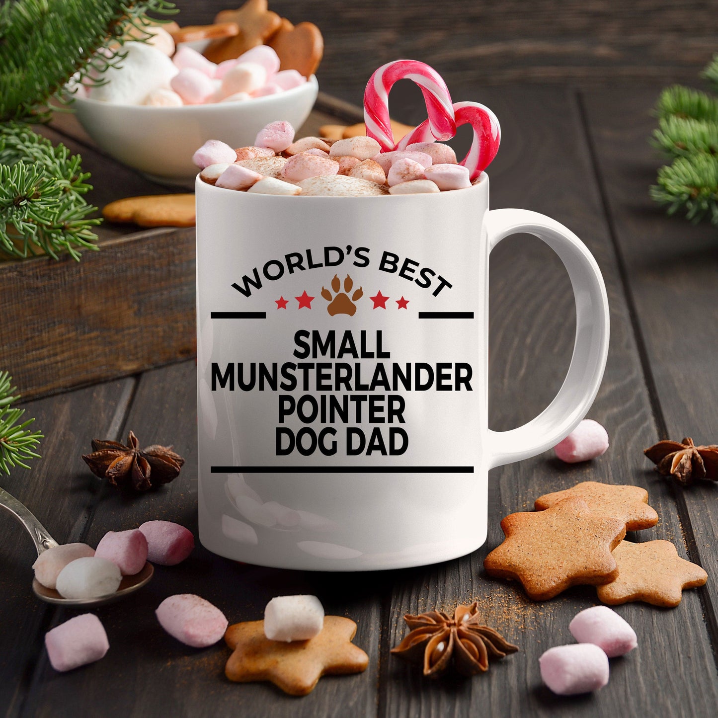 Small Musterlander Pointer World's Best Dog Dad Ceramic Coffee Mug