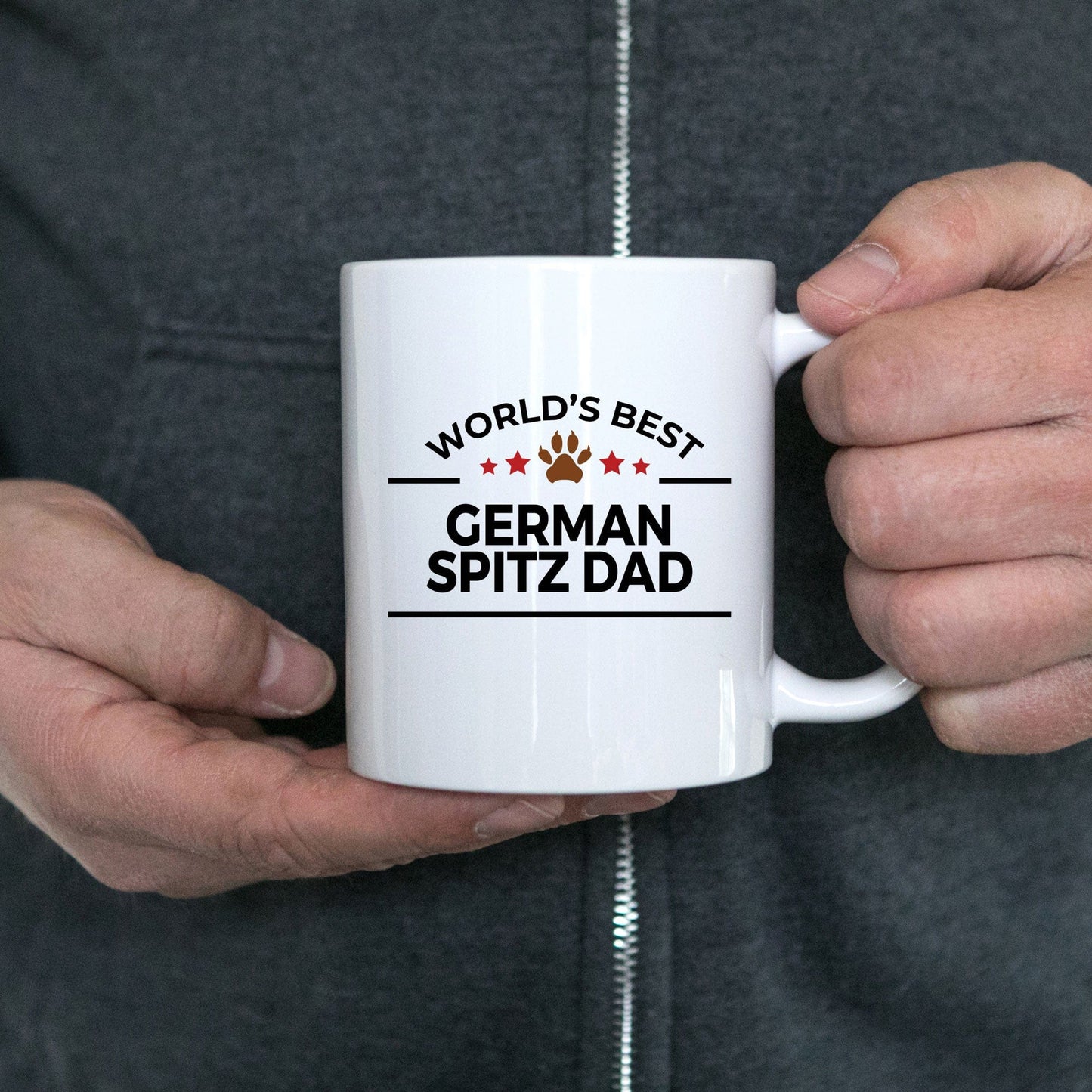 German Spitz Dog Lover Gift World's Best Dad Birthday Father's Day White Ceramic Coffee Mug