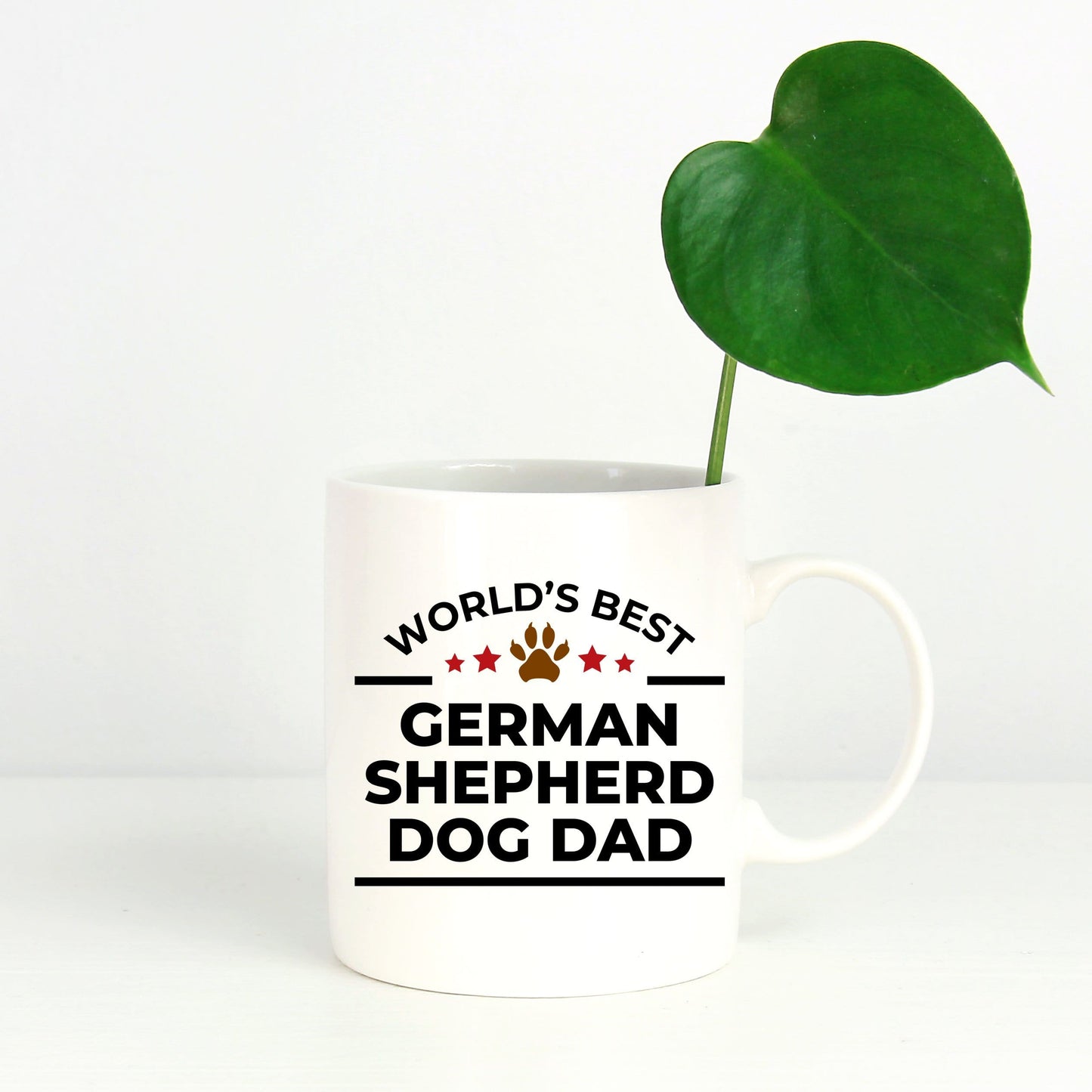 World's Best German Shepherd Dog Dad White Ceramic Mug