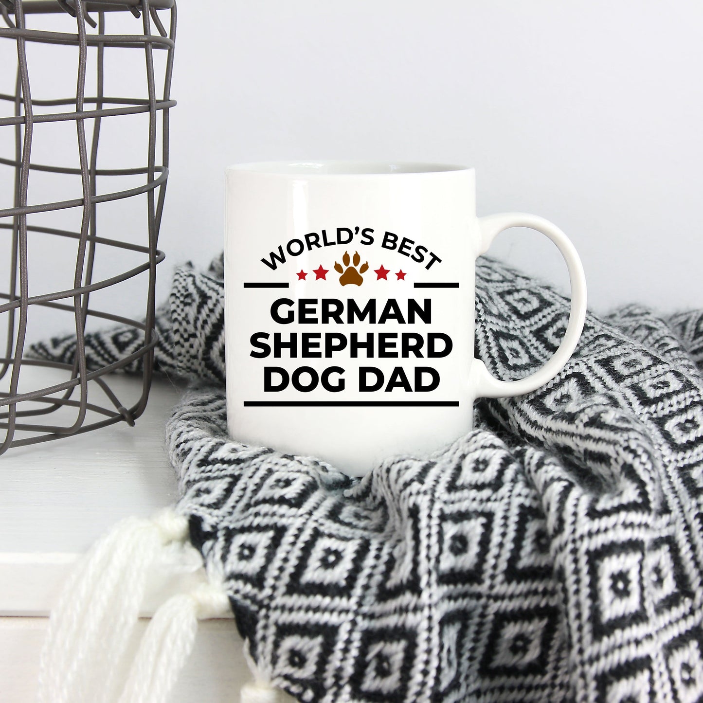 World's Best German Shepherd Dog Dad White Ceramic Mug