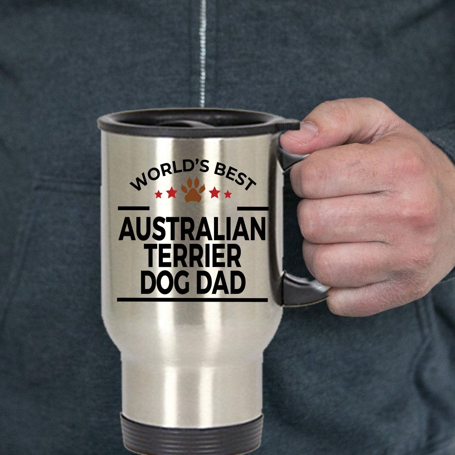 Australian Terrier Dog Dad Travel Mug