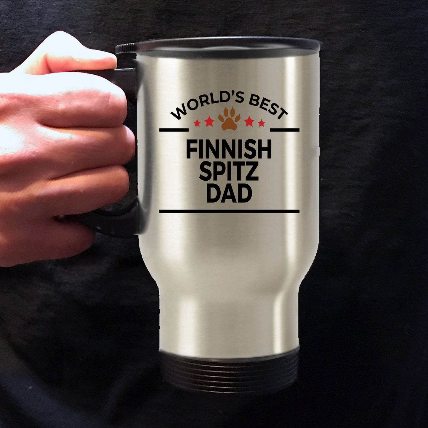 Finnish Spitz Dog Dad Travel Mug