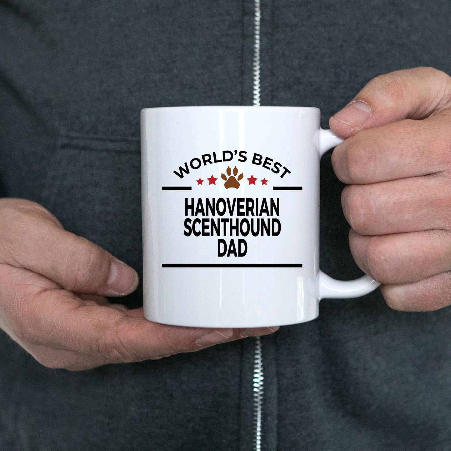 Hanoverian Scenthound Dog Lover Gift World's Best Dad Birthday Father's Day White Ceramic Coffee Mug