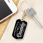 Gift for Father Military Style Dog Tag Key Chain Personalized