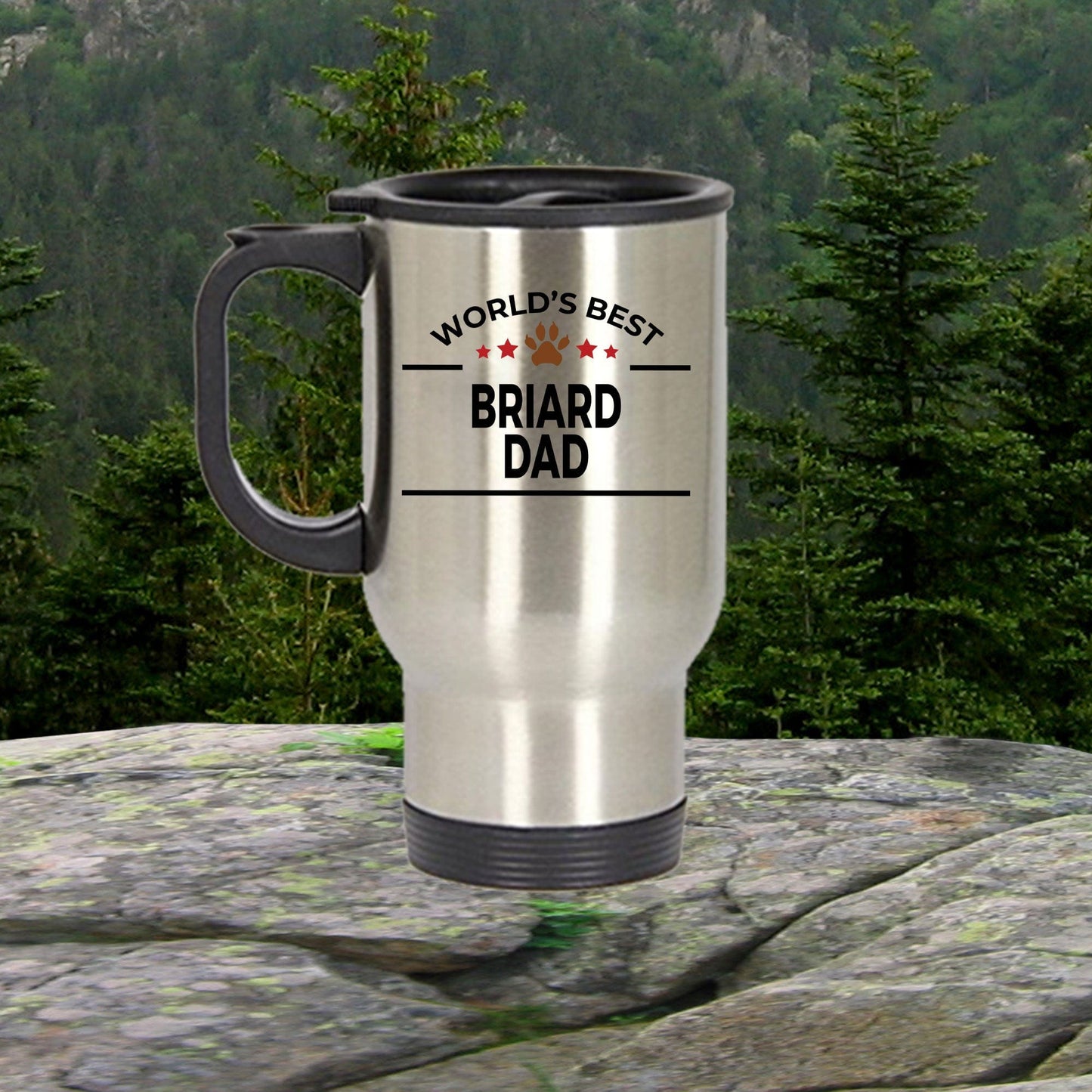 Briard Dog Dad Travel Mug