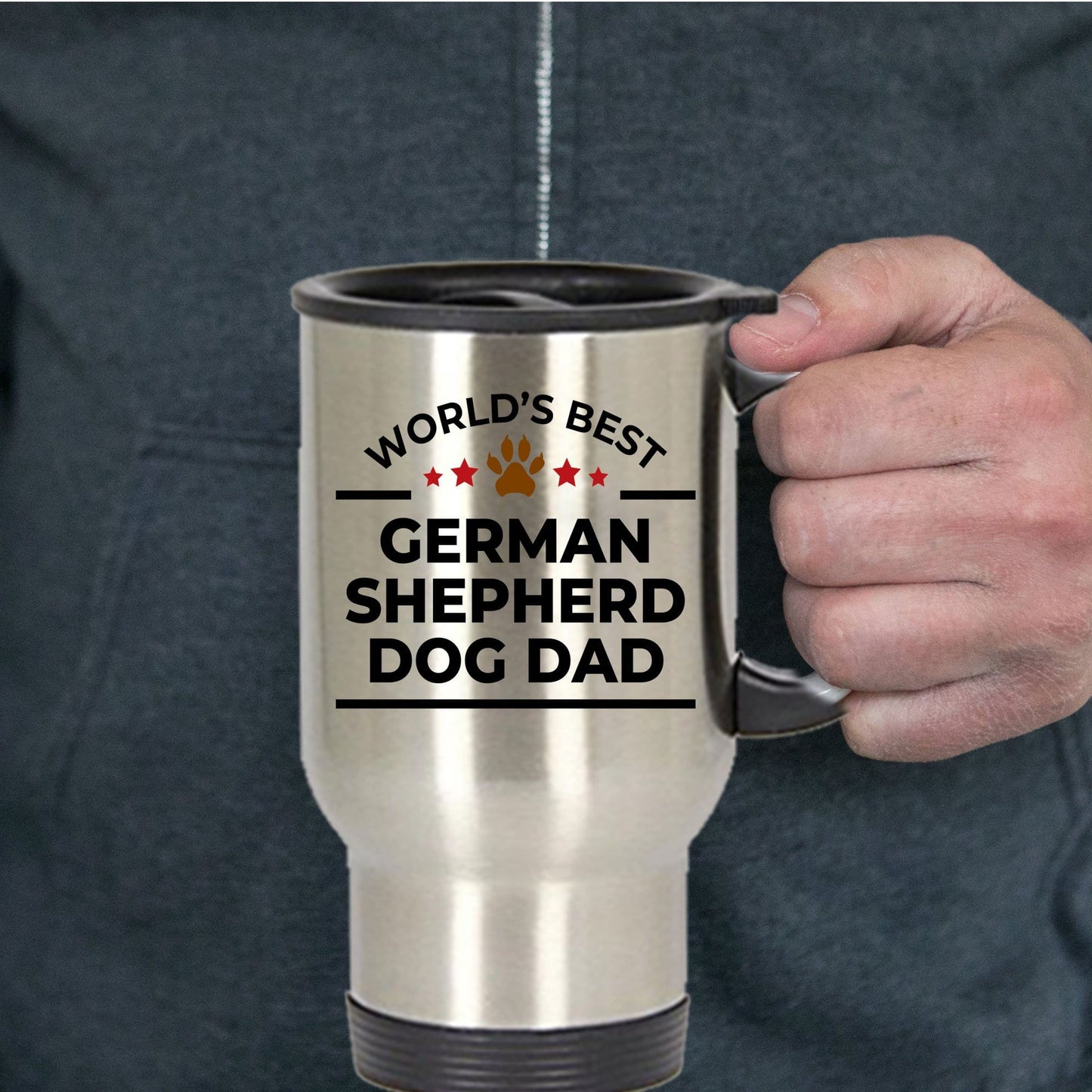 World's Best German Shepherd Dog Dad Travel Mug