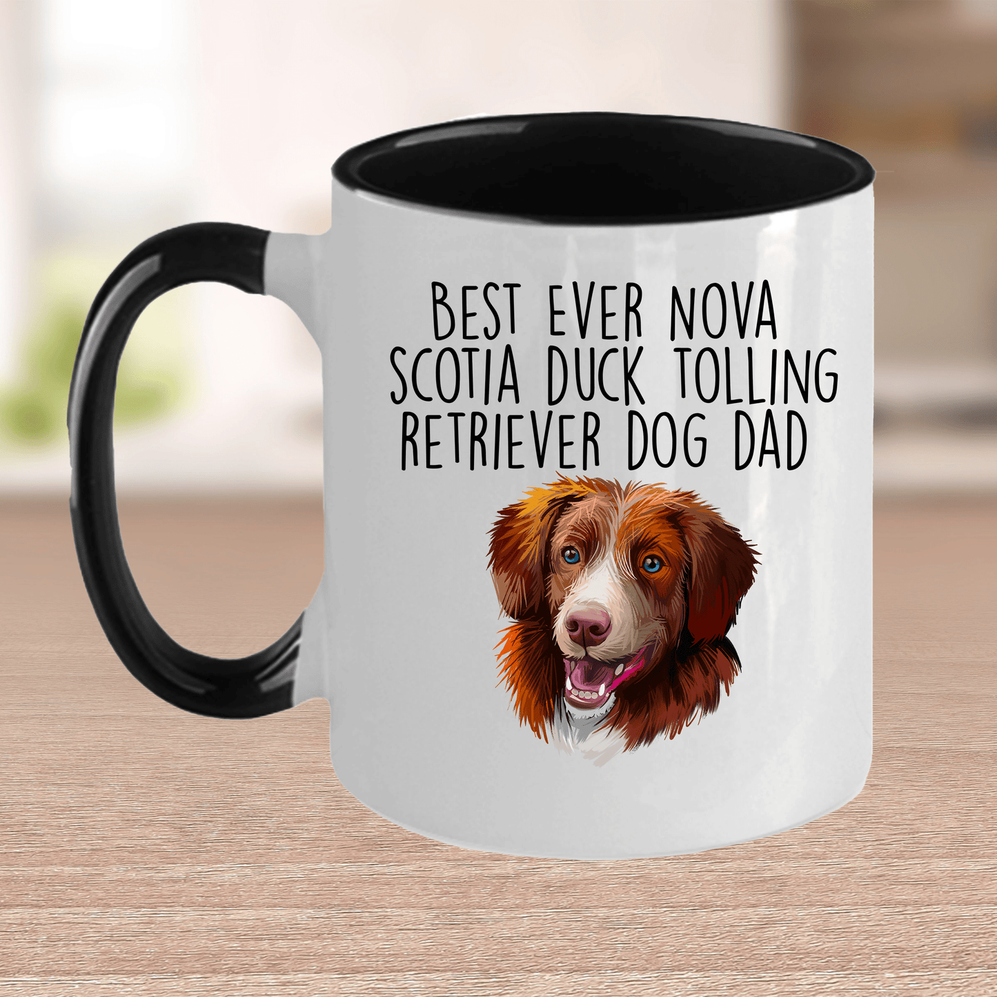 Best Ever Nova Scotia Duck Tolling Retriever Dog Dad Ceramic Coffee Mug