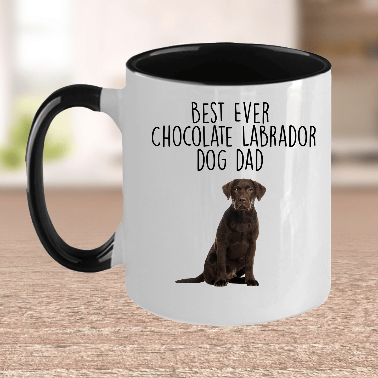 Best Ever Chocolate Labrador Retriever Dog Dad Ceramic Coffee Mug