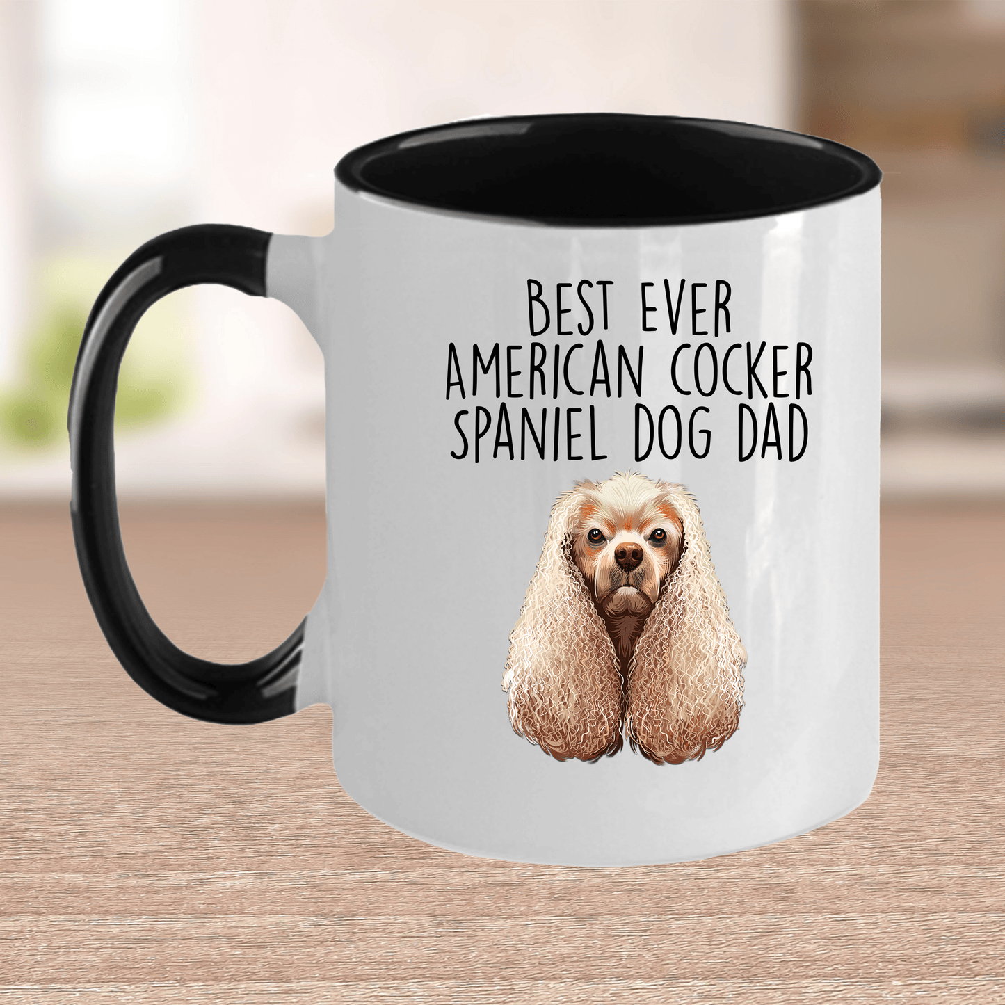 Best Ever American Cocker Spaniel Dog Dad Ceramic Coffee Mug