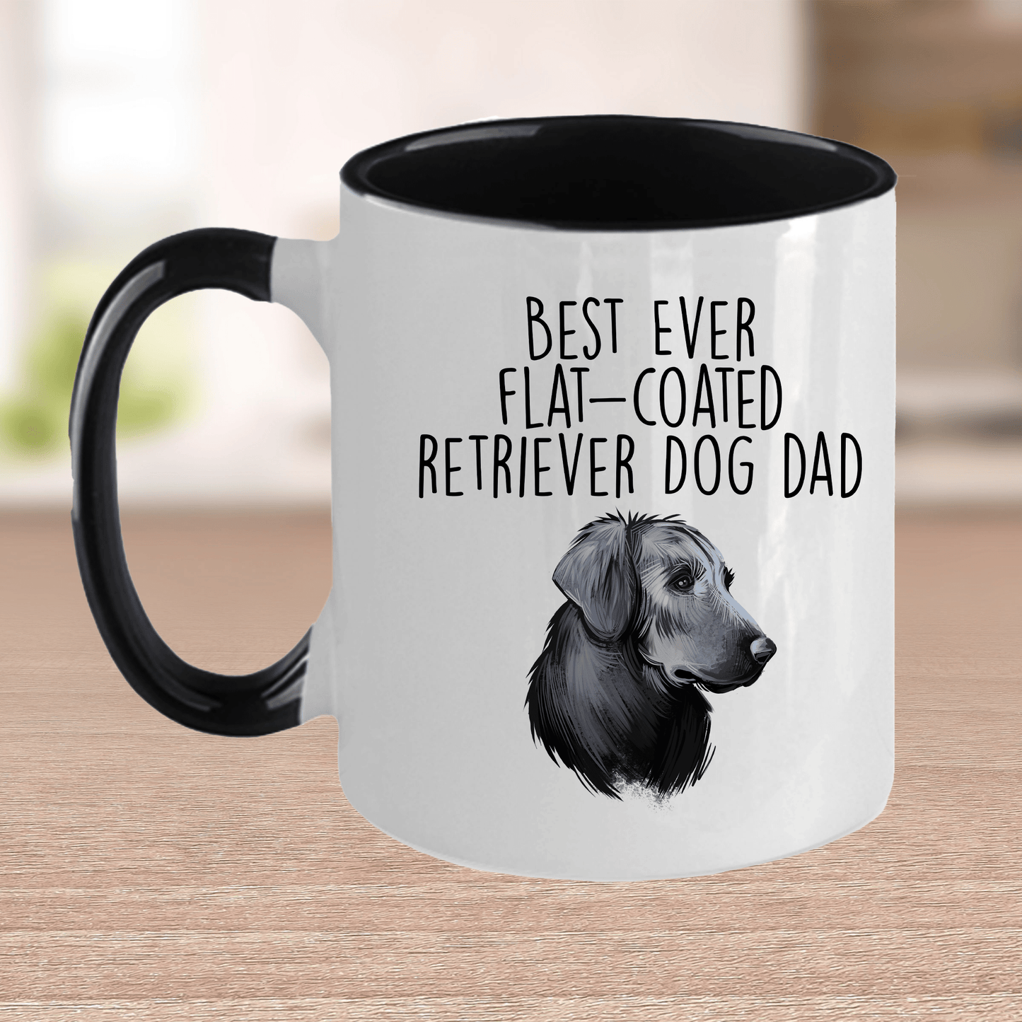 Best Ever Flat-Coated Retriever Dog Dad Ceramic Coffee Mug