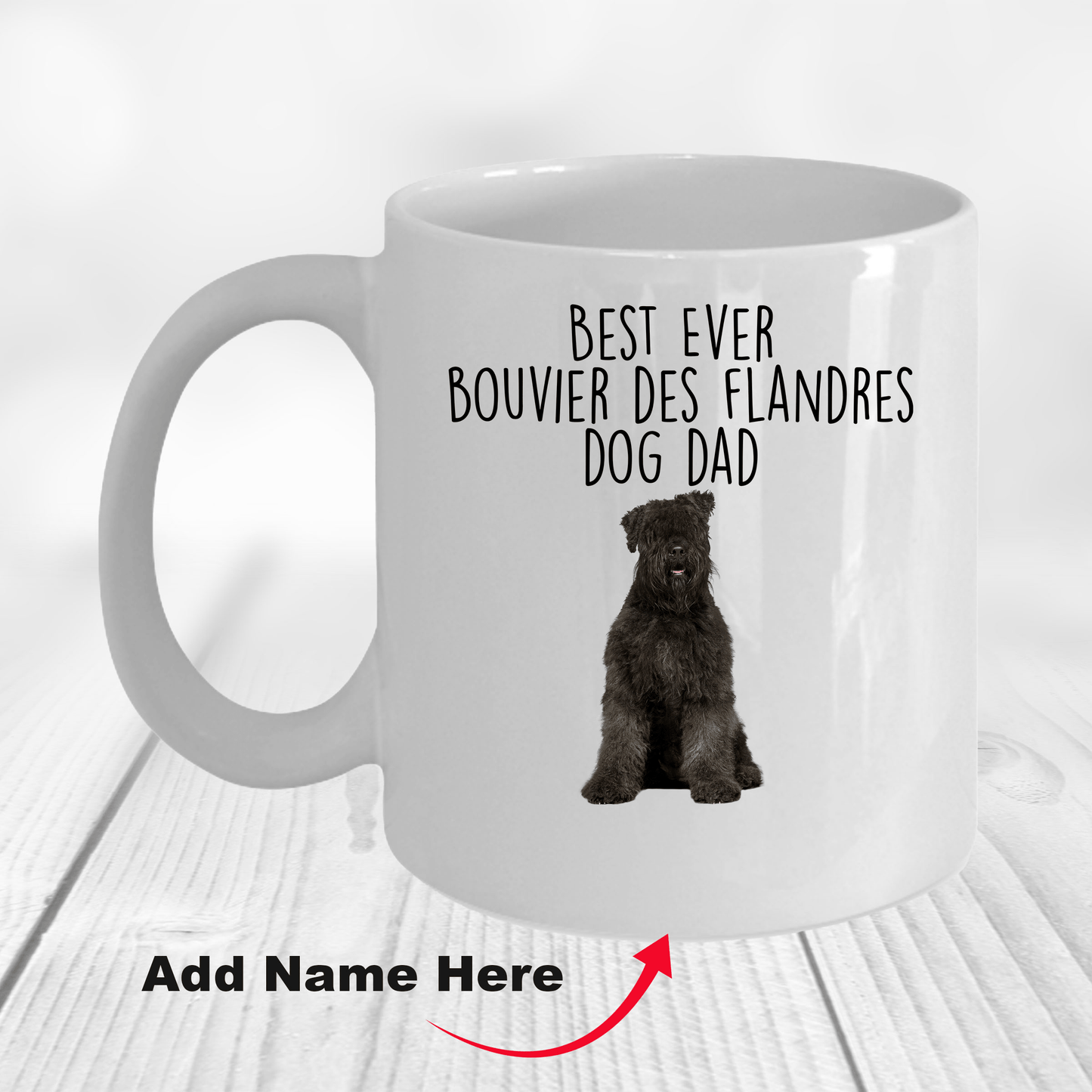 Best Ever Bouvier des Flandres Dog Dad Ceramic Coffee Mug