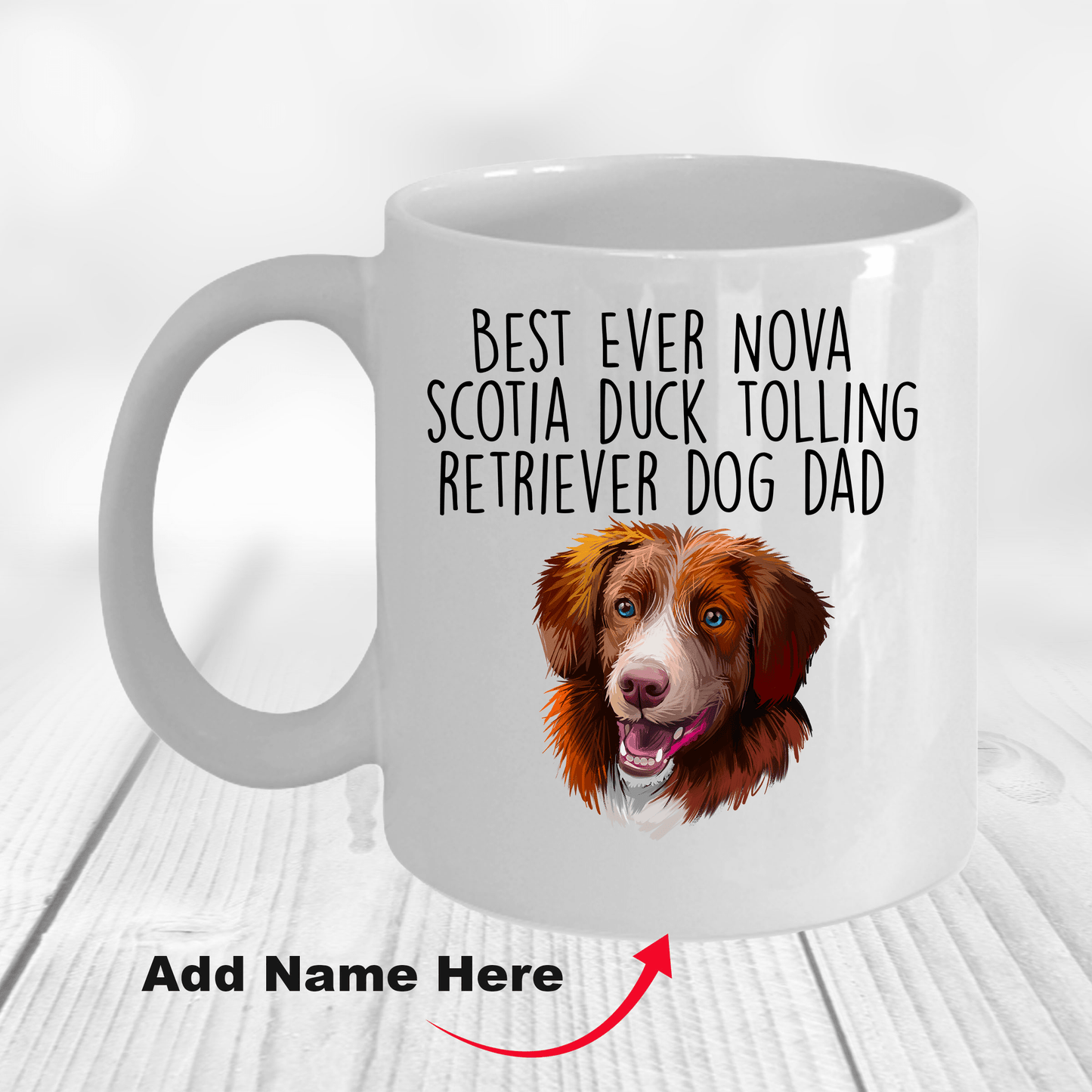 Best Ever Nova Scotia Duck Tolling Retriever Dog Dad Ceramic Coffee Mug