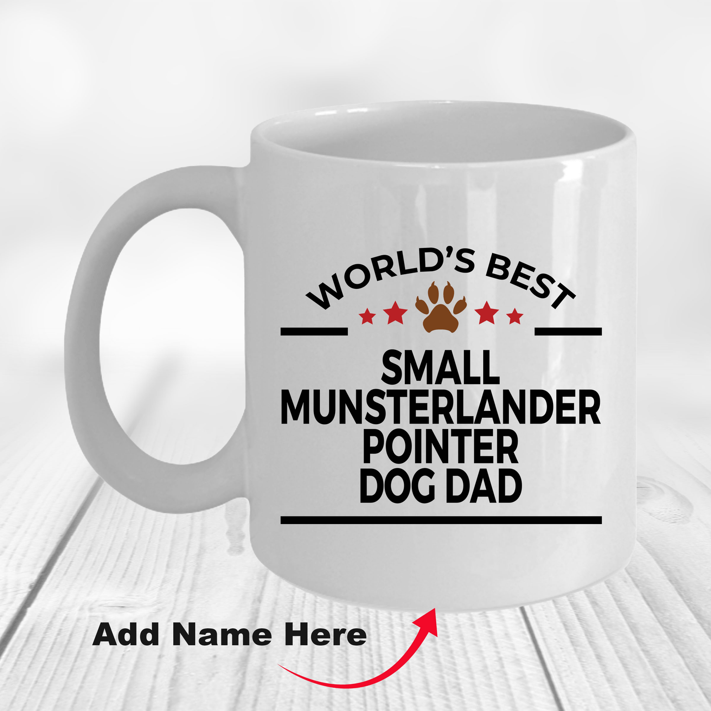 Small Musterlander Pointer World's Best Dog Dad Ceramic Coffee Mug