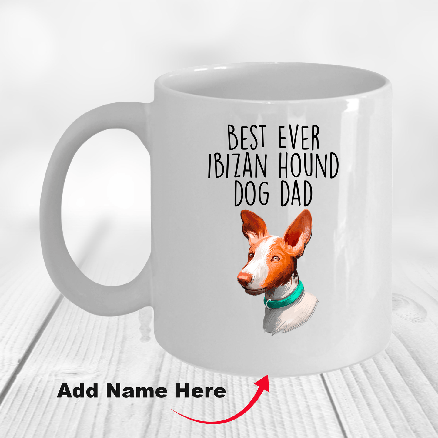 Ibizan Hound World's Best Dog Dad Ceramic Coffee Mug