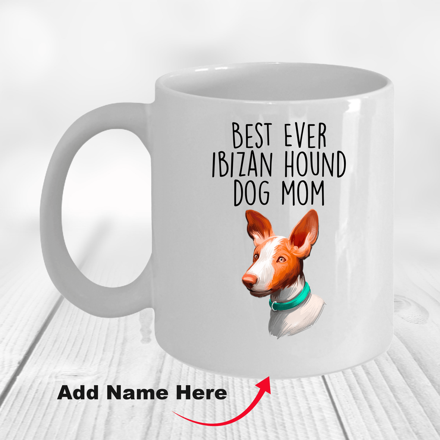 Ibizan Hound World's Best Dog Mom Ceramic Coffee Mug