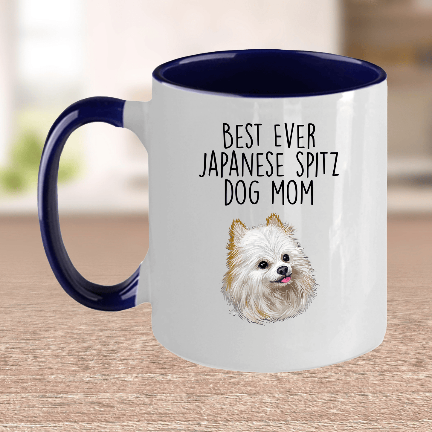 Japanese Spitz World's Best Dog Mom Ceramic Coffee Mug