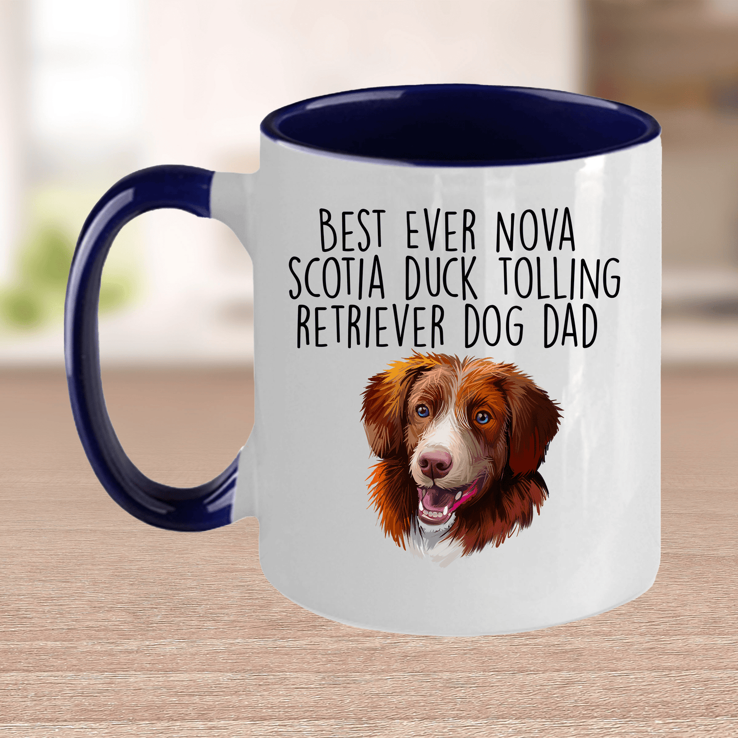 Best Ever Nova Scotia Duck Tolling Retriever Dog Dad Ceramic Coffee Mug