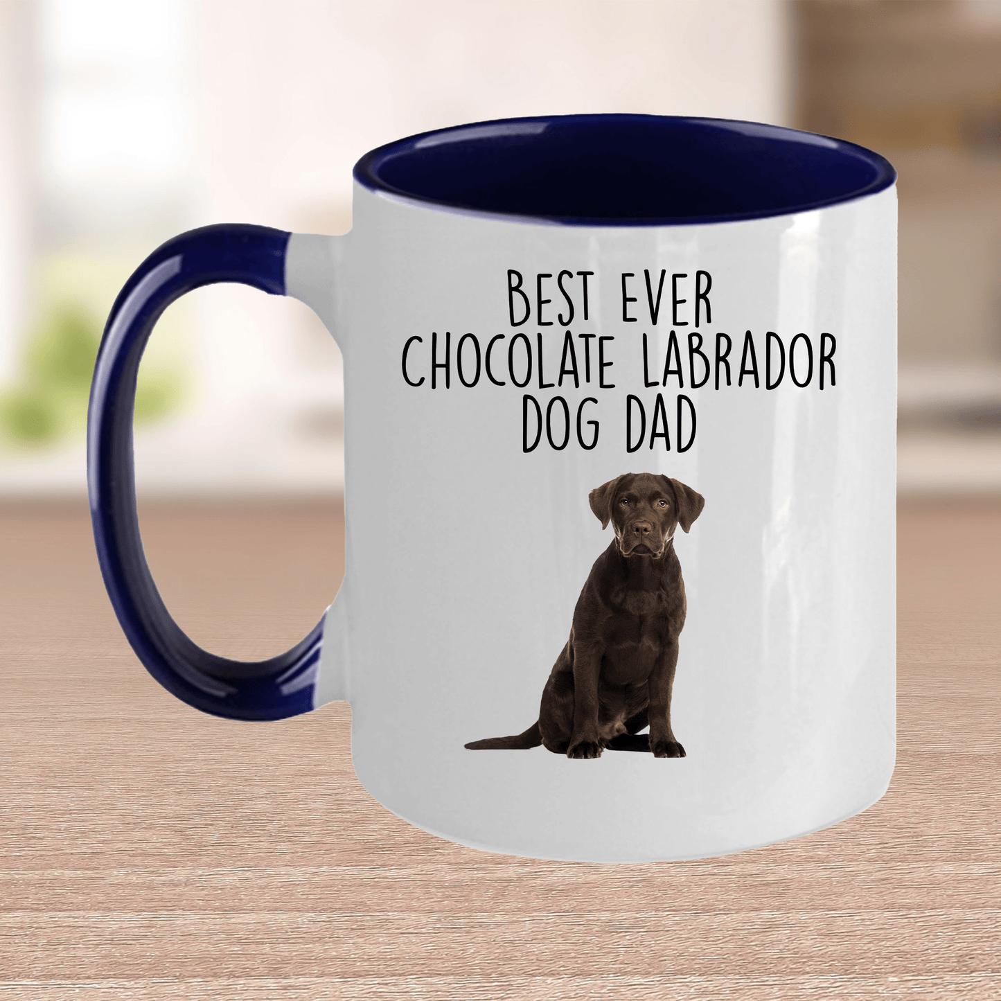 Best Ever Chocolate Labrador Retriever Dog Dad Ceramic Coffee Mug