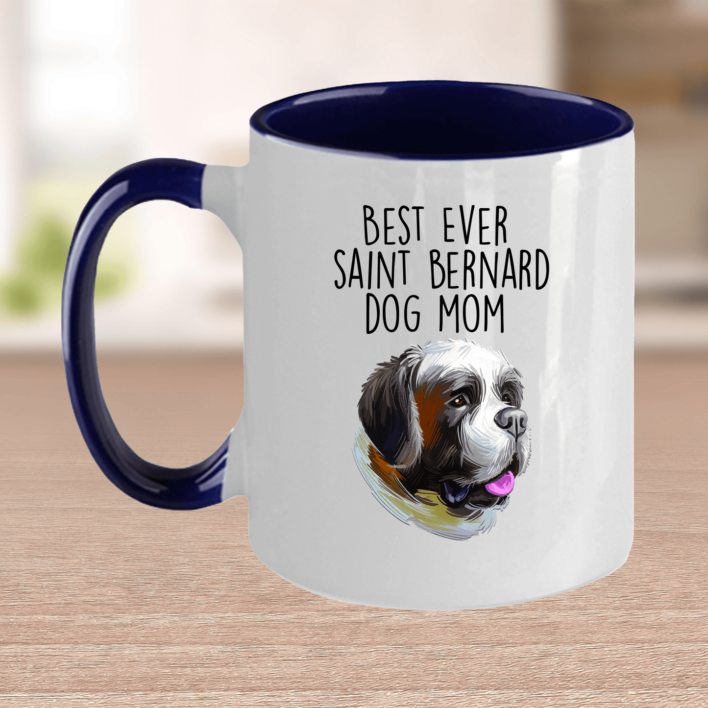 Saint Bernard Best Ever Dog Mom Ceramic Coffee Mug