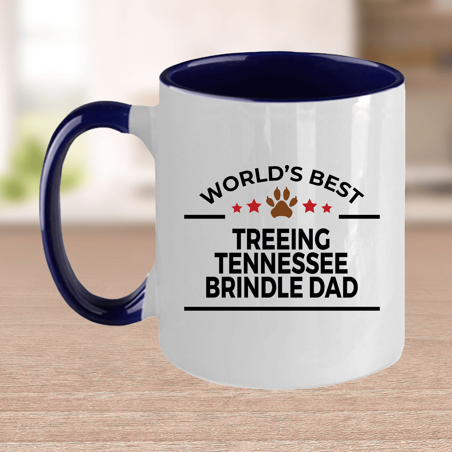 Treeing Tennessee Brindle World's Best Dog Dad Ceramic Coffee Mug