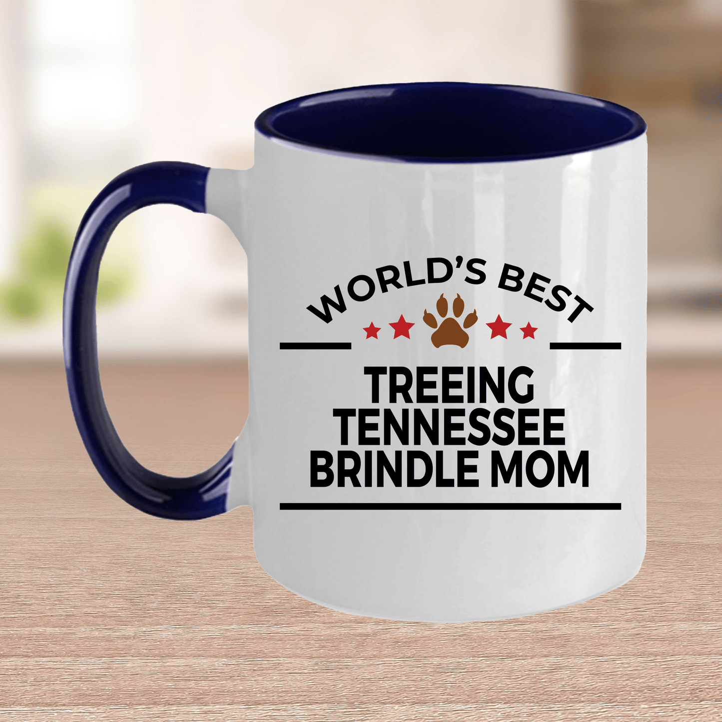 Treeing Tennessee Brindle World's Best Dog Mom Ceramic Coffee Mug