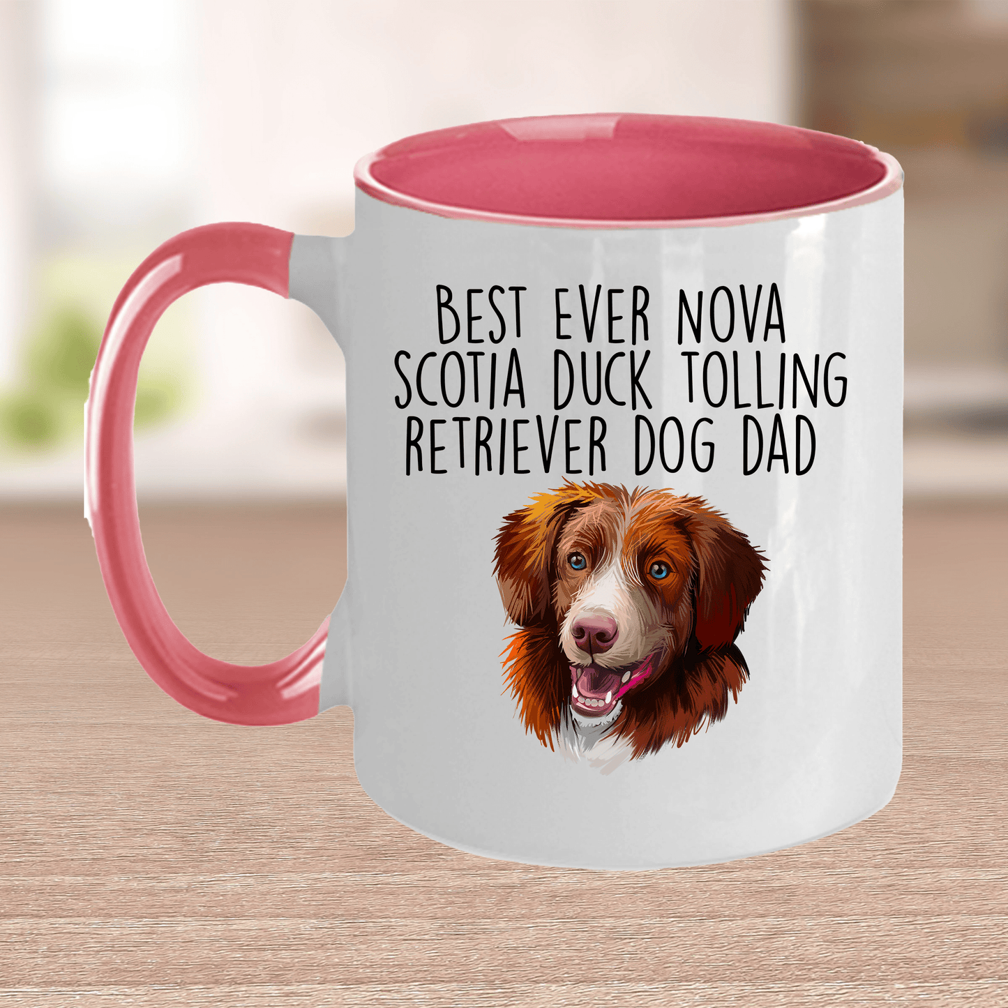 Best Ever Nova Scotia Duck Tolling Retriever Dog Dad Ceramic Coffee Mug