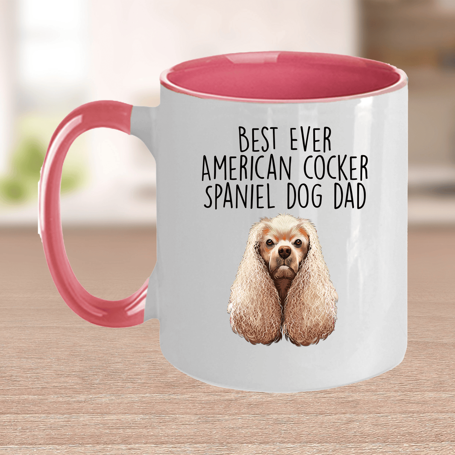 Best Ever American Cocker Spaniel Dog Dad Ceramic Coffee Mug