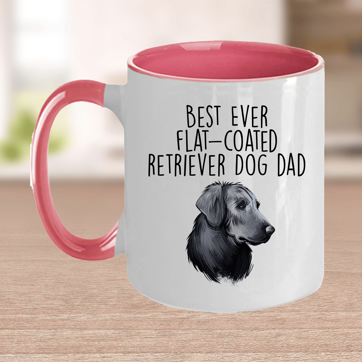 Best Ever Flat-Coated Retriever Dog Dad Ceramic Coffee Mug