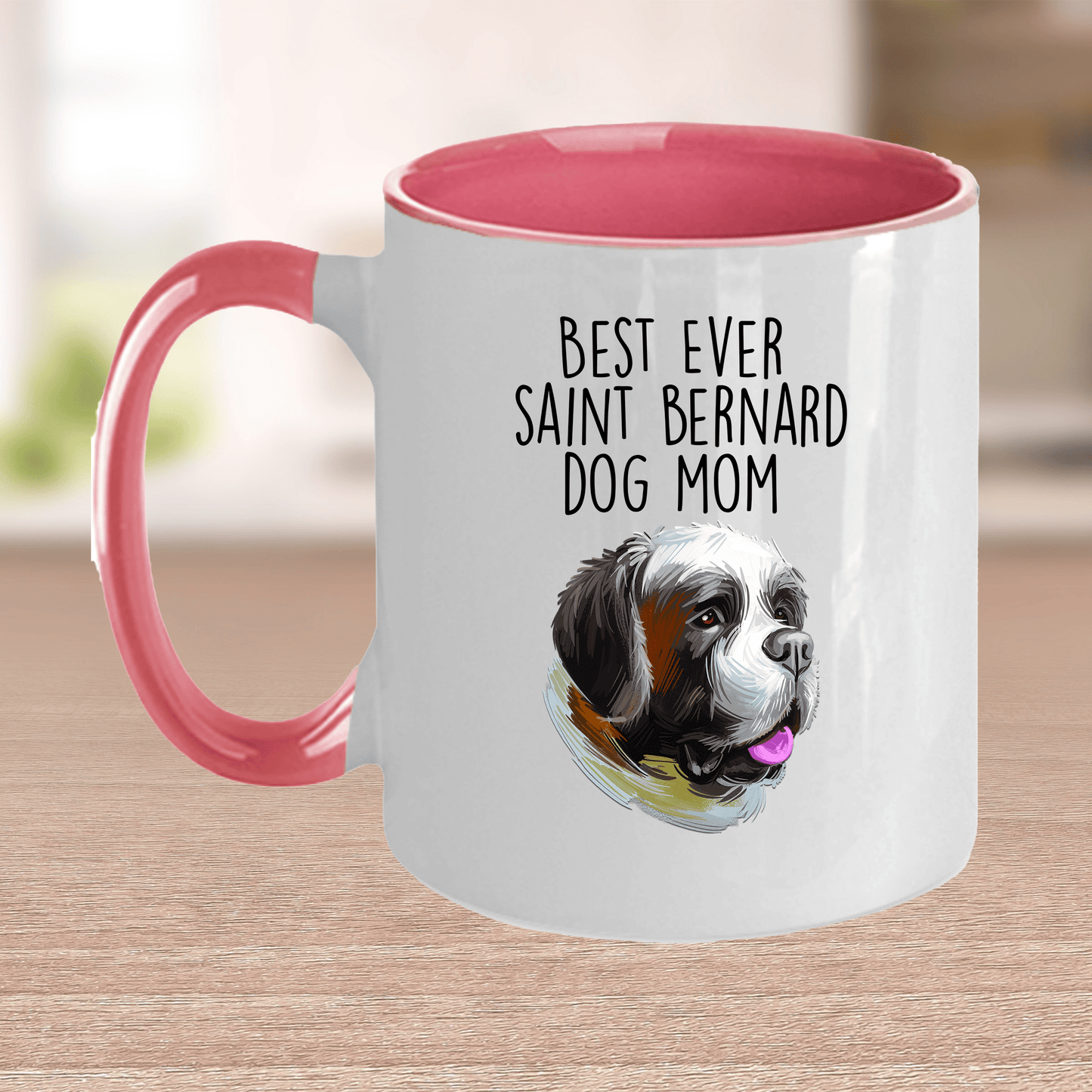 Saint Bernard Best Ever Dog Mom Ceramic Coffee Mug