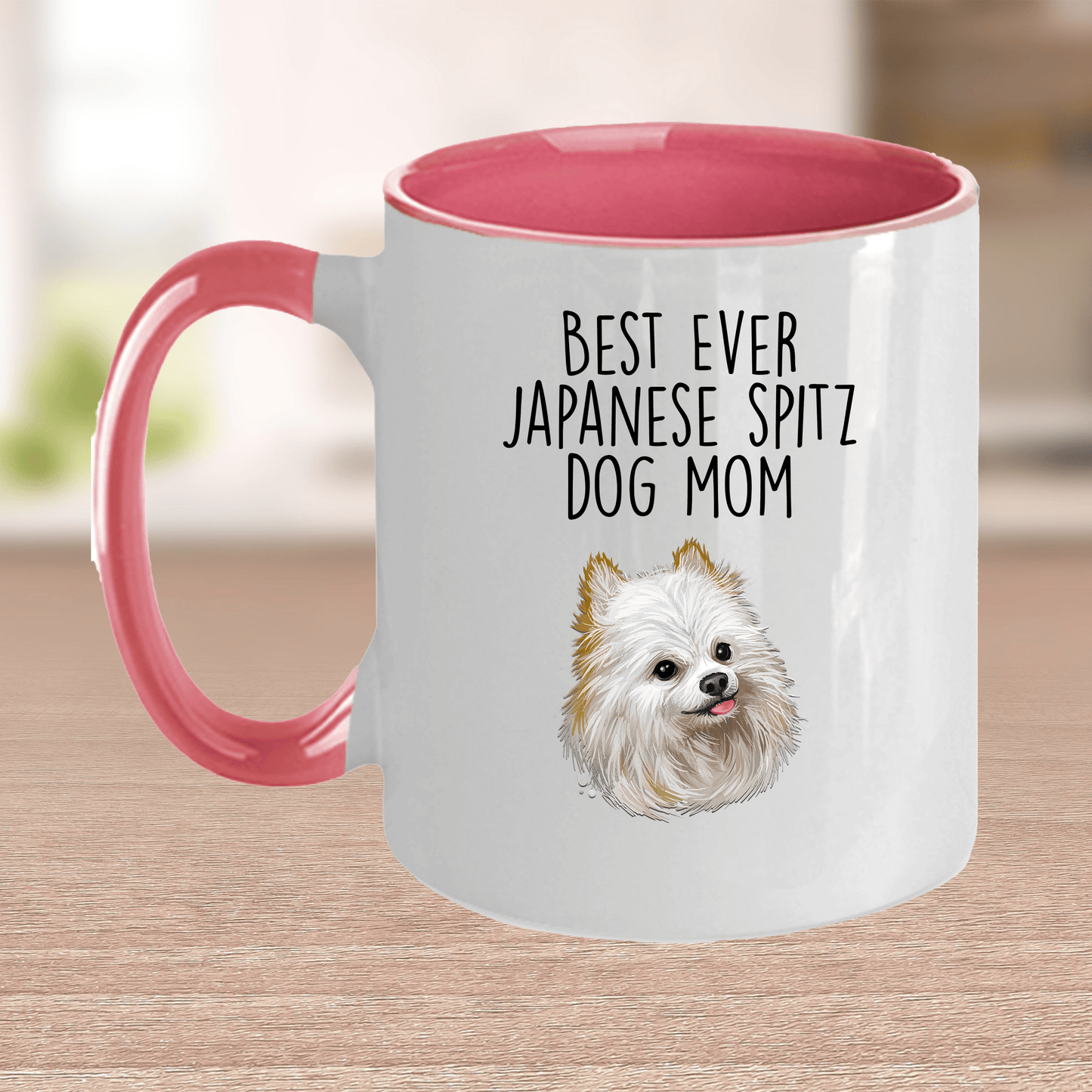 Japanese Spitz World's Best Dog Mom Ceramic Coffee Mug