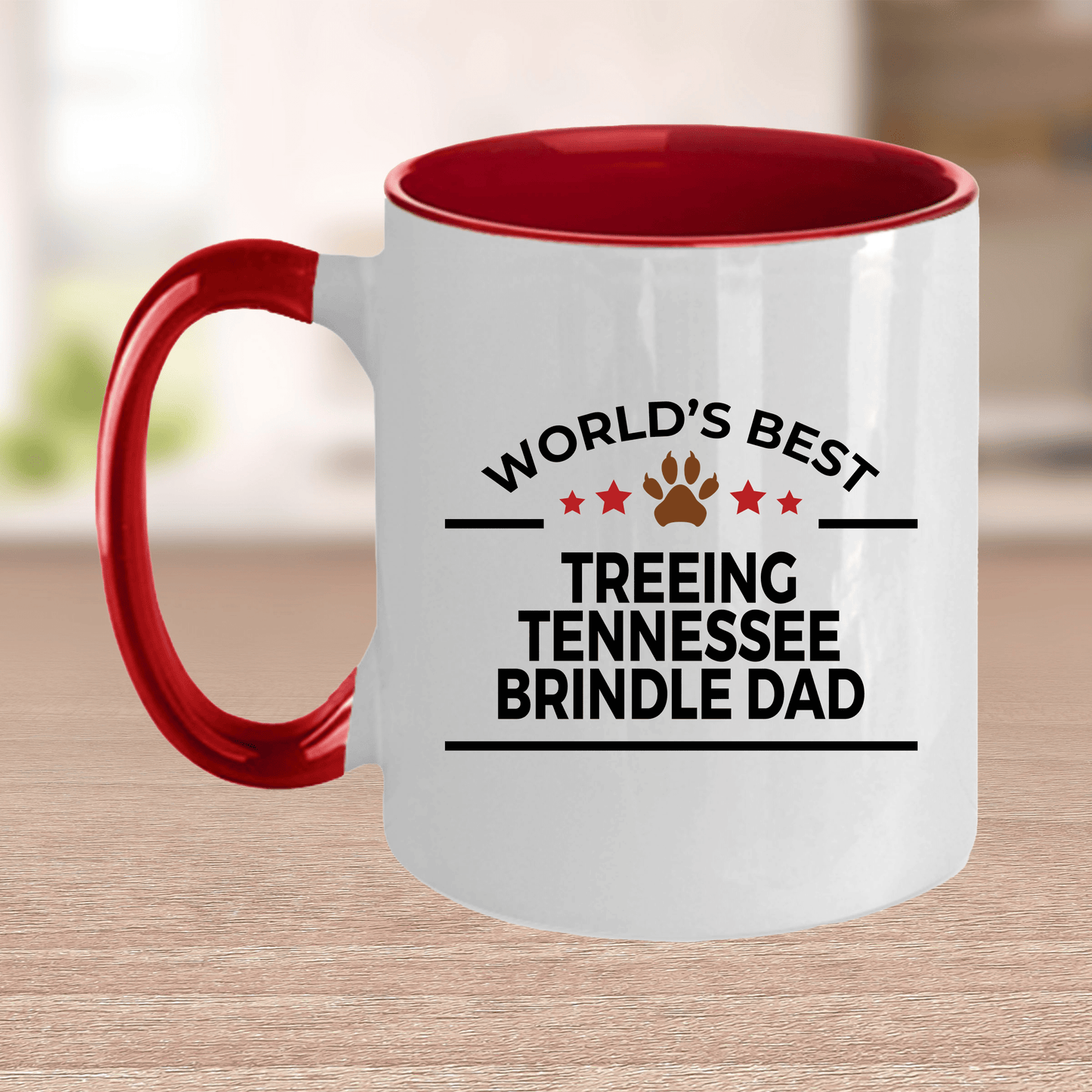 Treeing Tennessee Brindle World's Best Dog Dad Ceramic Coffee Mug