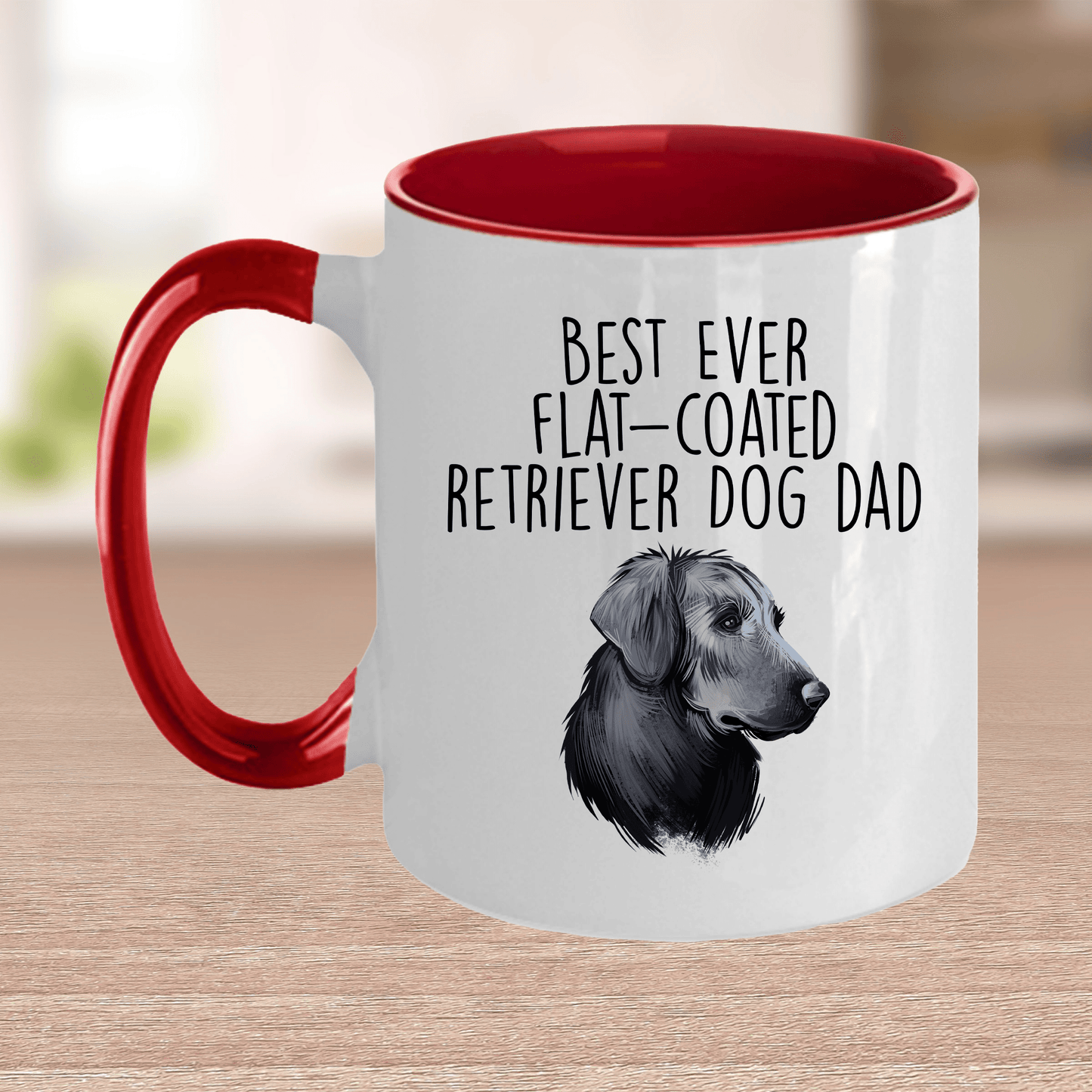 Best Ever Flat-Coated Retriever Dog Dad Ceramic Coffee Mug