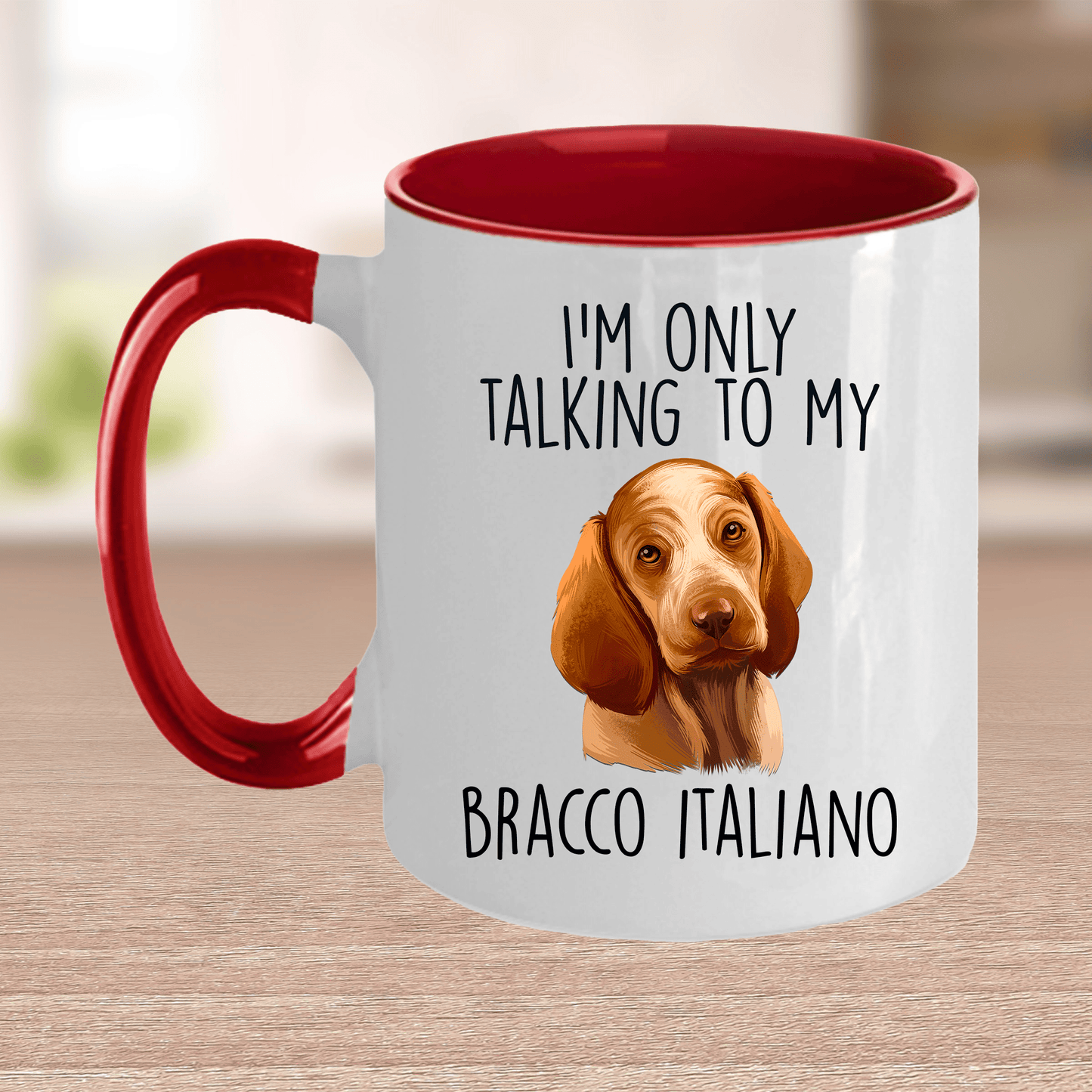 Bracco Italiano Funny Ceramic Coffee Mug - I'm Only Talking to my Dog