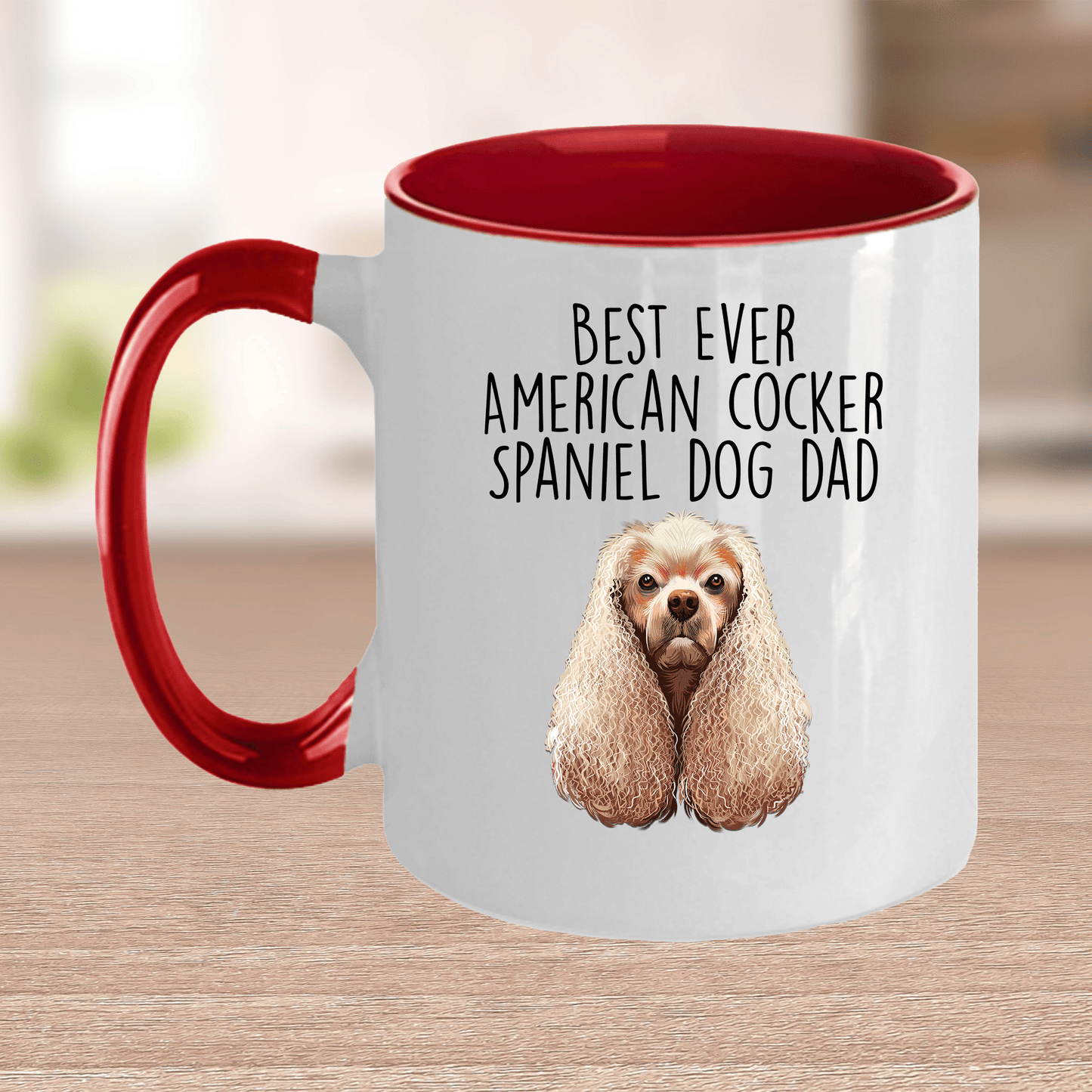 Best Ever American Cocker Spaniel Dog Dad Ceramic Coffee Mug