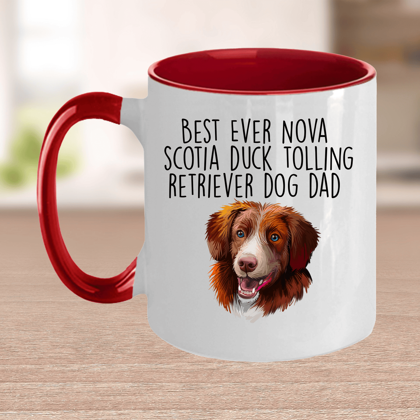 Best Ever Nova Scotia Duck Tolling Retriever Dog Dad Ceramic Coffee Mug