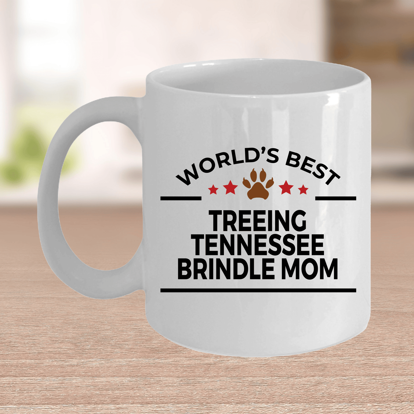 Treeing Tennessee Brindle World's Best Dog Mom Ceramic Coffee Mug